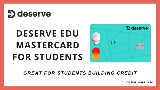 best student credit cards - Deserve EDU Mastercard for Students